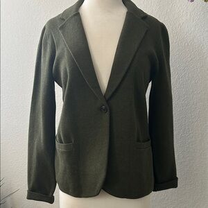 J. Crew Green 100% Cotton Blazer. NWT